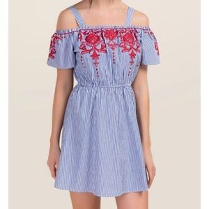 Blue and White Dress